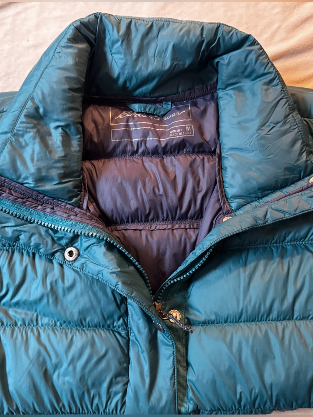 Women’s Teal Puffer Jacket - Brand Unknown